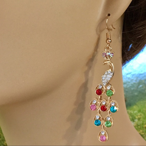 Peacock Earrings - Picture 3 of 9